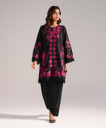 Black Lawn Straight Shirt Suit - View 2