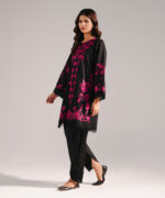 Black Lawn Straight Shirt Suit - View 4