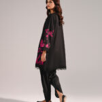 Black Lawn Straight Shirt Suit - View 1