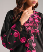Black Lawn Straight Shirt Suit - View 5