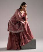 Mauve Cambric A-Line Suit - View 2