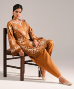Brown Lawn Straight Shirt Suit - View 5