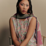 Pink Dobby Straight Suit - View 1