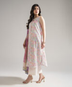 Pink Dobby Straight Suit - View 3