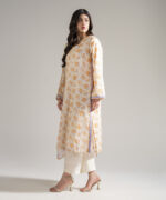Cream White Dobby Straight Suit - View 5