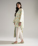 Mint Green Dobby Straight Suit - View 6