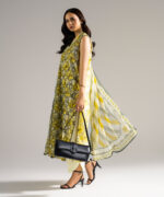 Yellow Dobby Straight Suit - View 4