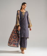 Blue Dobby Straight Suit - View 6