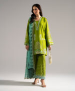 Green Dobby Drop Shoulder Suit - View 4