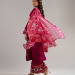 Pink Dobby Straight Suit - View 1