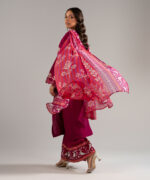 Pink Dobby Straight Suit - View 1