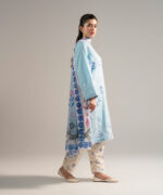 Light Blue Dobby A-Line Suit - View 4