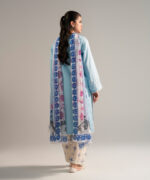 Light Blue Dobby A-Line Suit - View 2