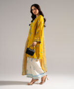 Yellow Dobby Straight Suit - View 5