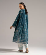 Teal Dobby Straight Suit - View 4
