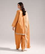 Orange Lawn Straight Suit - View 4