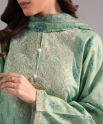 Green Cambric Straight Suit - View 4
