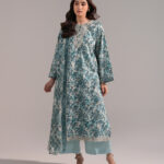 Blue Cambric Straight Suit - View 1