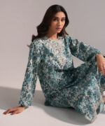 Blue Cambric Straight Suit - View 3