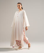 Piece Dyed Off White Dobby Straight Suit - View 1