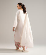Piece Dyed Off White Dobby Straight Suit - View 5