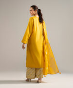Piece Dyed Yellow Cross Hatch Straight Suit - View 5