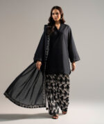 Piece Dyed Black Cross Hatch Straight Suit - View 3