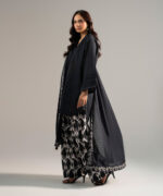 Piece Dyed Black Cross Hatch Straight Suit - View 4