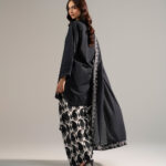 Piece Dyed Black Cross Hatch Straight Suit - View 1