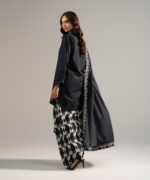 Piece Dyed Black Cross Hatch Straight Suit - View 1