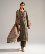 Green Dobby A-Line Suit - View 2