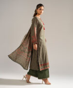 Green Dobby A-Line Suit - View 3