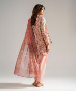 Pink Dobby Straight Suit - View 3