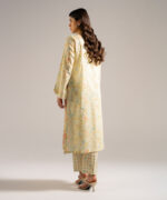 Pale Yellow Lawn Straight Shirt Suit - View 2