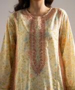 Pale Yellow Lawn Straight Shirt Suit - View 5