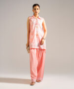 Pink Lawn Straight Shirt Suit - View 3