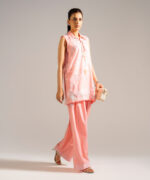 Pink Lawn Straight Shirt Suit - View 4