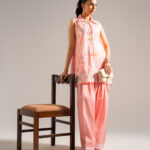 Pink Lawn Straight Shirt Suit - View 1