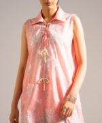 Pink Lawn Straight Shirt Suit - View 2