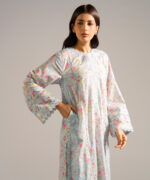 Ice Blue Lawn Straight Shirt Suit - View 6