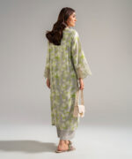 Grey Self Jacquard A-Line Suit - View 3