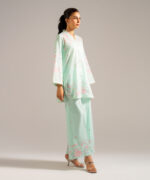 Mint Green Lawn Straight Shirt Suit - View 4