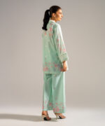 Mint Green Lawn Straight Shirt Suit - View 3