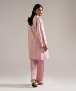 Pink Self Jacquard Straight Shirt Suit - View 1