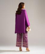 Purple Dobby Straight Suit - View 5