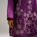 Purple Dobby Straight Suit - View 1