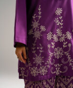 Purple Dobby Straight Suit - View 1