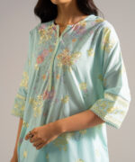 Blue Lawn Drop Shoulder Shirt Suit - View 5