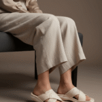 Beige Formal Slipper For Women PU0375 - View 1