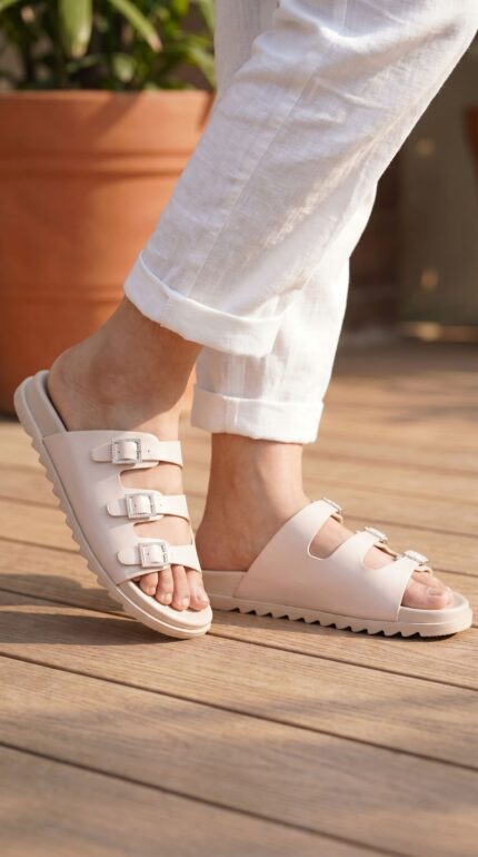Cream Formal Slipper For Women PU0385 - View 1